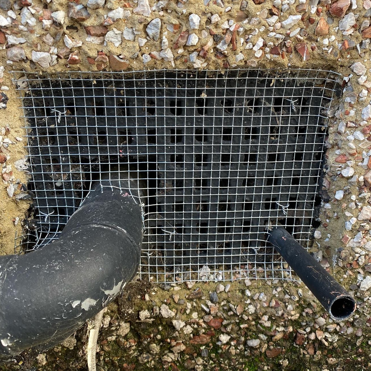An air vent that has been pest proofed